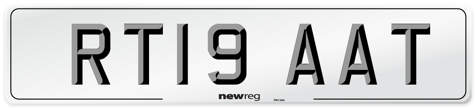 RT19 AAT Number Plate from New Reg